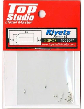 Top Studio - 1.0mm Rivets (A) (kniedės), TD23097
