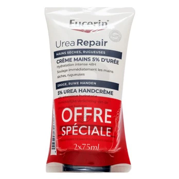 Eucerin Urea Repair PLUS 5% Urea Hand Cream 2 x 75 ml 150