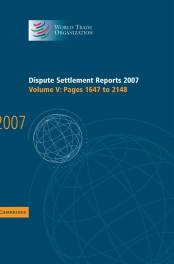 Dispute Settlement Reports 2007: Volume 5, Pages 1647-2148