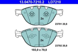 ATE 13.0470-7210.2 Brake pad set