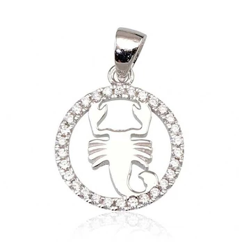 Sidabrinis pakabukas Zodiakas. . Praba: 925°. Akmuo: Cirkonai