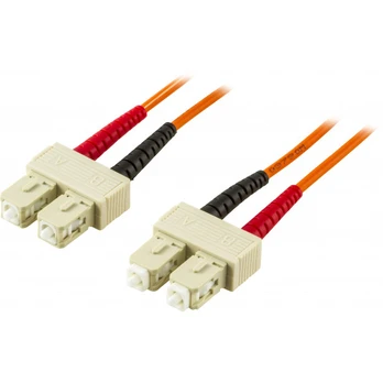 OM2 optinis kabelis DELTACO, SC - SC, duplex, UPC, 50/125, 10m, oranžinis / FB-210