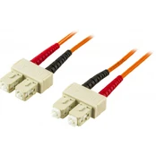 OM2 optinis kabelis DELTACO, SC - SC, duplex, UPC, 50/125, 10m, oranžinis / FB-210 kaina