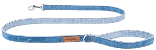 Pavadėlis Amiplay Denim 124980, mėlynas, 1.4m x 2cm kaina