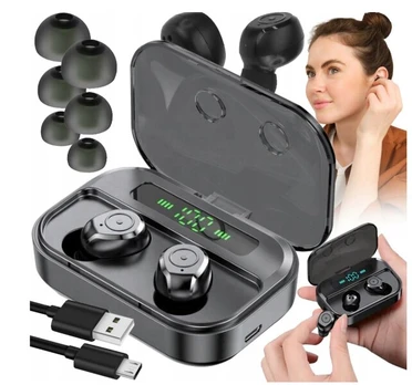 Belaidės ausinės + powerbank