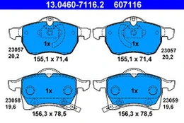 ATE 13.0460-7116.2 Brake pad set
