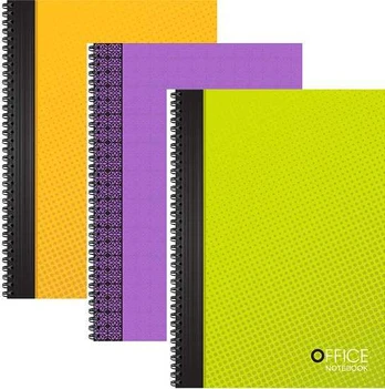 Bloknotas, A4, langeliais, 48 lapai, 70gsm, su spirale šone
