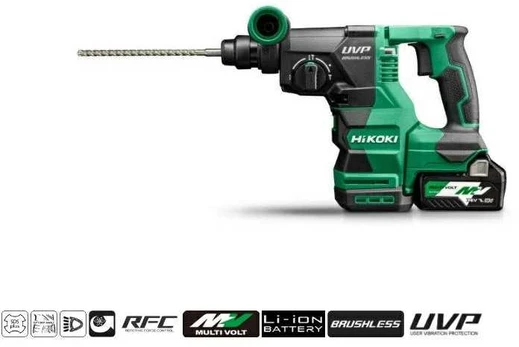 HIKOKI Perforatorius 36V DH3628DAWRZ 3,2J 2x2,5Ah BL MULTIVOLT HITSYSTEM