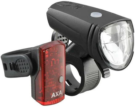Light set AXA GREENLINE25/SET/25LUX-1LED/USB/ON-OFF/CB