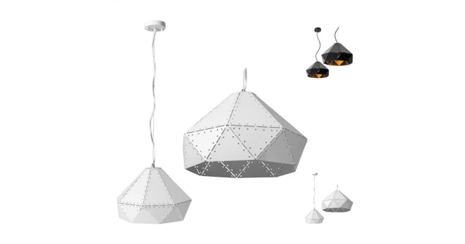 Pakabinamas Šviestuvas „White Geometric“