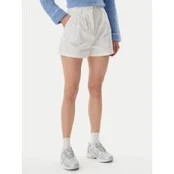 Tommy Jeans Medžiaginiai šortai Claire DW0DW21643 Écru Regular Fit