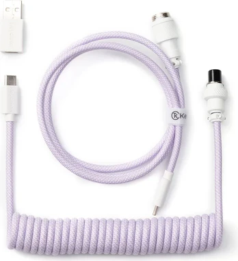 Keychron Coiled Type-C Cable, Light Purple