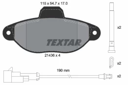 Stabdžių trinkelių rinkinys, diskinis stabdys TEXTAR 2143609 kaina