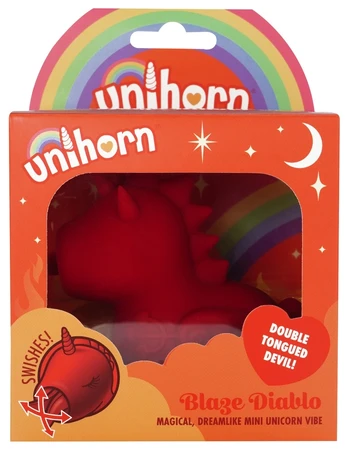Unihorn Blaze Diablo klitorio stimuliatorius, raudonas