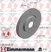 Stabdžių diskas ZIMMERMANN 430.2646.20 kaina