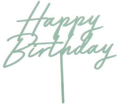 Party Deco Mintgrøn kagepynt Happy Birthday