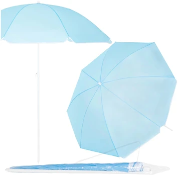 Springos Paplūdimio skėtis BU0026, 160 cm, mėlynas, UPF50+, su dėklu