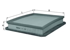 Oro filtras MAHLE LX1826 kaina