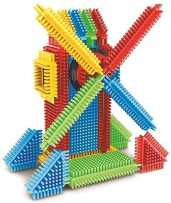Miniland Zabawki Edukacyjne Klocki Pegy Bricks - Młyn
