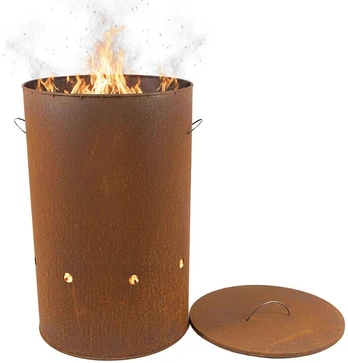 Relaxdays Ugnies dubuo, Corten plienas, ruda