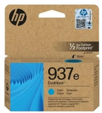 HP 937e EvoMore Cyan Original Ink Cart | 4S6W6NE#LS3