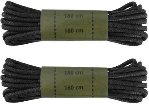 Vaškuoti batų raišteliai Mil-Tec, juodi