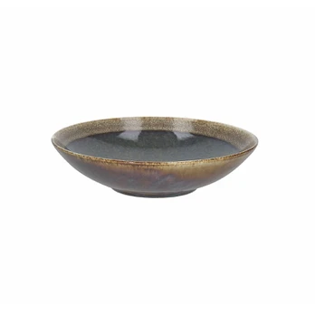 Lėkštė D 21 cm BLOOM BLUE AND BROWN, porcel.
