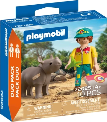 Playmobil DuoPack Ranger with Rhino 72025