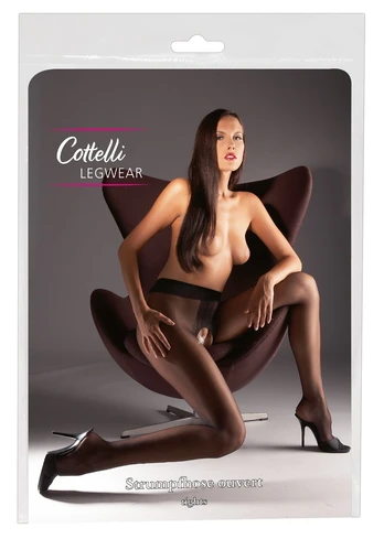Cottelli legwear Crotchless Tights black 4 Prisegamos kojinės