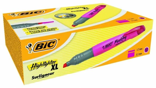 Bic Teksto žymeklis Highlighter XL 2-5 mm, rožinis 1 vnt.