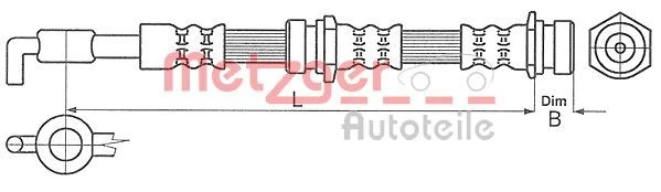 Stabdžių žarnelė METZGER 4114057