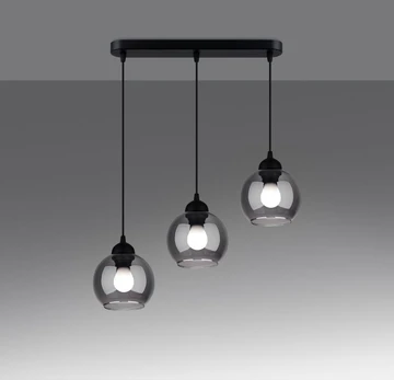Pendant lamp ALINO 3 black gaismeklis