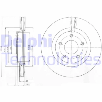 Stabdžių diskas DELPHI BG4109C