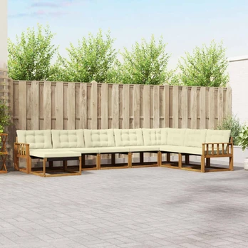 Lauko sofos komplektas 24 pcs Natūralus ir grietinėlė