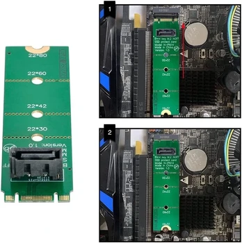 Default M.2 Ngff B/m Key į Sata 7-pin vertikalus prailginimo adapteris