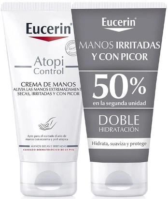 Rankų kremas Eucerin AtopiControl, 150 ml, 2 vnt.