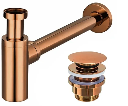 rea Kriauklės Sifonas Universalus Klik-klak Copper