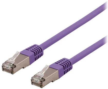 DELTACO U/STP Cat6a patchkabel, LSZH, 3m, Violetinė