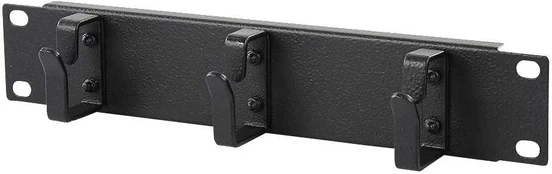 Maršrutizatorius Lanview 1U 10" CABLE MANAGEMENT PANEL, 3 pcs. HOOK Juodas