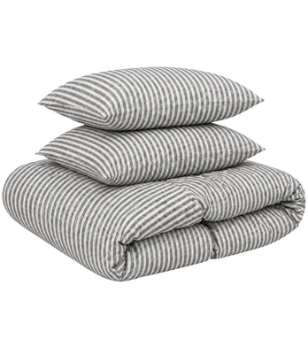 Lininė patalynė „Linen Grey Stripes“ (50x70 cm)