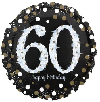 Amscan Folieballon 60 år Sparkling