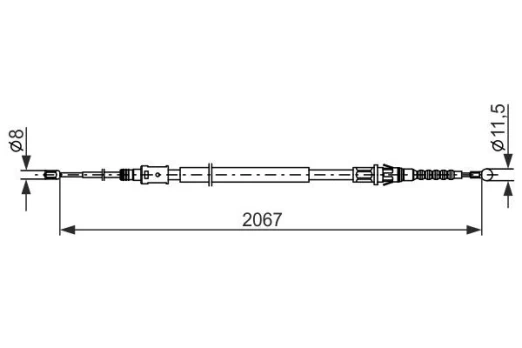 Trosas, stovėjimo stabdys BOSCH 1 987 482 869
