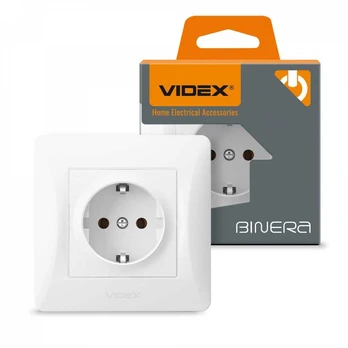 Lizdas su/a 1V, Videx Binera, baltas, IP20