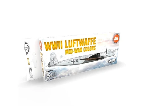 AK Interactive WWII Luftwaffe akriliniai dažai, 8 spalvų rinkinys