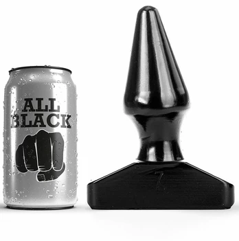 All Black Plug AB47 16 cm - Anatomic Model, Black PVC, Large Size