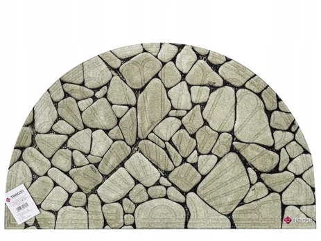 Pusapvalė lauko durų kilimėlis 45x75 cm