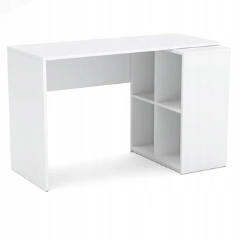 Kampinis rašomasis stalas + Rega White matt / Balta matinė
