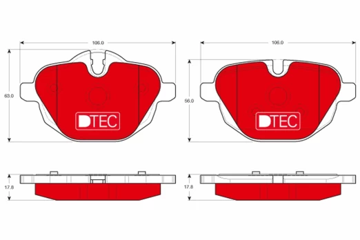 TRW GDB1840DTE Brake pad set