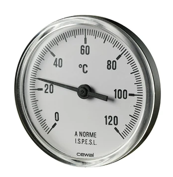 Termometras bimetalinis ø63 DN15 0-120°
