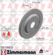 Stabdžių diskas ZIMMERMANN 250.1388.20 kaina